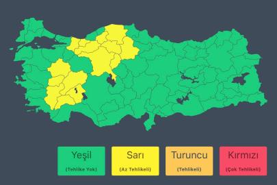 İçişleri Bakanlığı'ndan yağış uyarısı