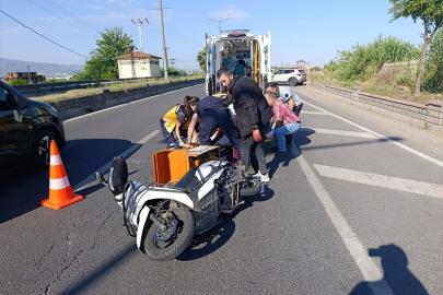 Nazilli'de devrilen motosikletteki 2 kişi yaralandı