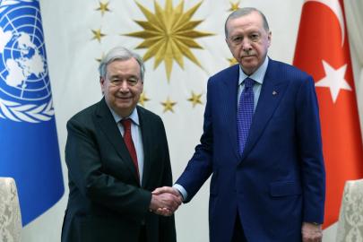 Cumhurbaşkanı Erdoğan BM Genel Sekreteri Guterres ile görüştü