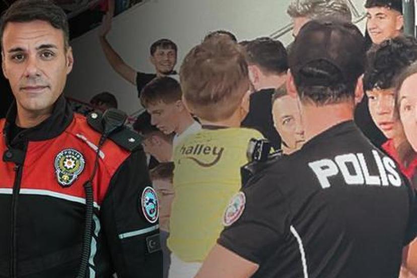 Fenerbahçe formalı çocuğu kurtaran polisten yürek burkan sözler: 'Artık sana hiç kimse bir şey yapamaz'