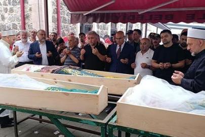Giresun'da akıntıya kapılarak ölen anne ile iki kızının cenazeleri toprağa verildi