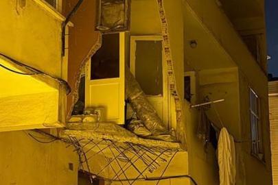 Güngören’de 5 katlı binanın balkonu çöktü; bina sakinleri tahliye edildi