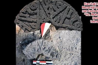 ‘Hz. Muhammed’ yazılı Selçuklu taşı