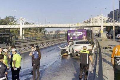 Küçükçekmece Sefaköy'deki kazadan görüntüler