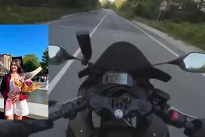 Şile'de Ceyda Yakova'yı hayattan koparan motosiklet kazası kask kamerasında