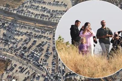 Tam 750 bin kişi bu manzarayı görmek için geldi, kilometrelerce kuyruk oluştu