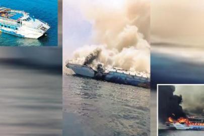 Yanan gezi teknesinde can pazarı: 115 kişi denize atlayarak kurtuldu