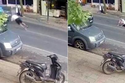 Yolun karşısına geçerken otomobil çarptı; yaşlı adam metrelerce savruldu